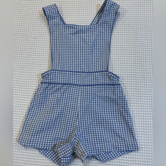 La Petite Fleur Blue and White Gingham swing back Jon Jon 24 months. - Picture 1 of 5